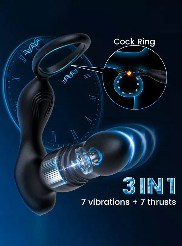 Prostate Massager 7 Modes Vibrating Thrusting Wireless Remote Control