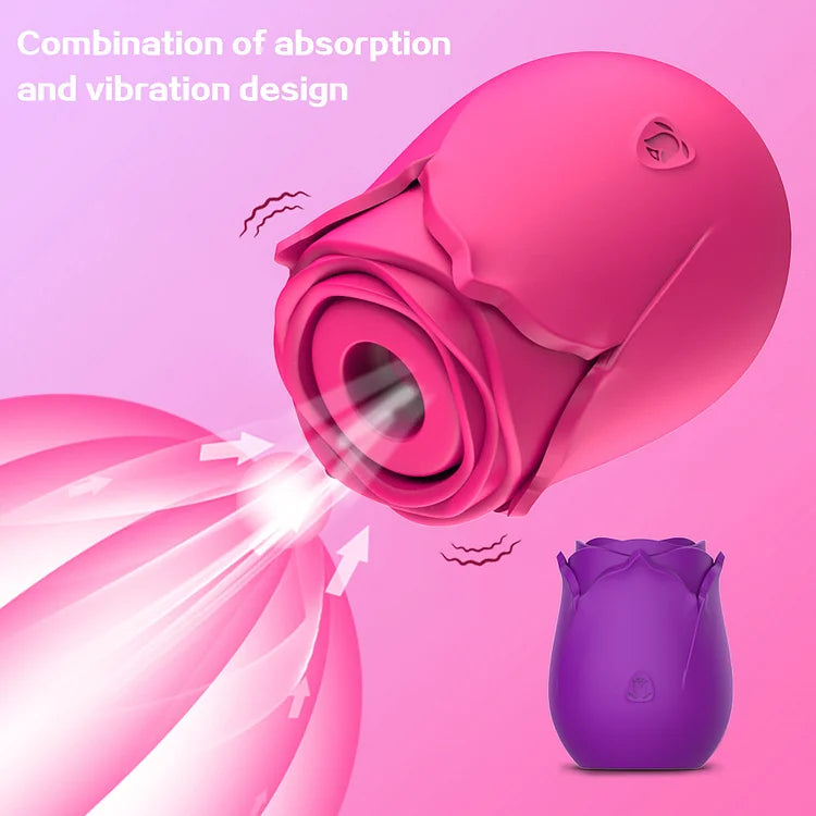 Rose Sucking Vibrating Massager G-spot Vibrating Vibrator Massage Av Stick