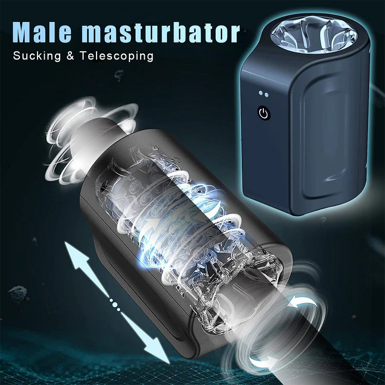 Men's Automatic Telescopic Rotating Masturbation Cup Blowjob Sucking Cup