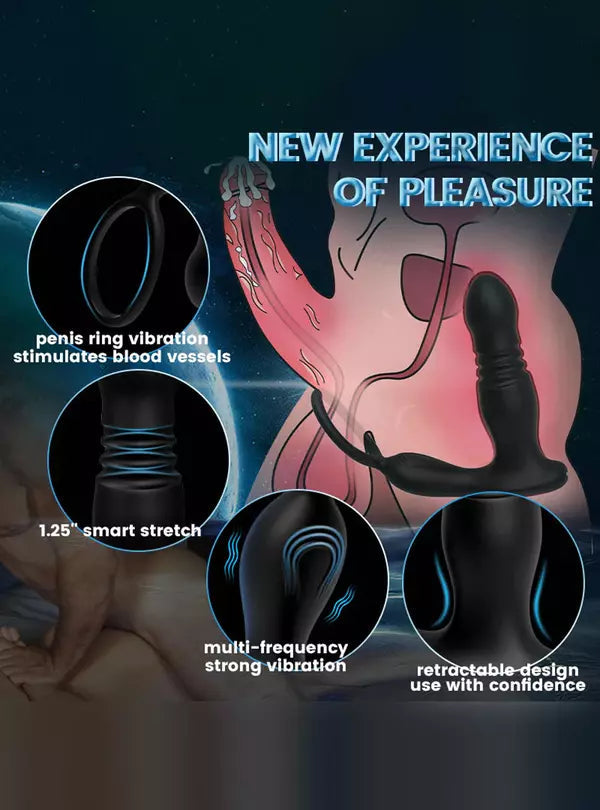 Prostate Massager 7 Modes Vibrating Thrusting Wireless Remote Control