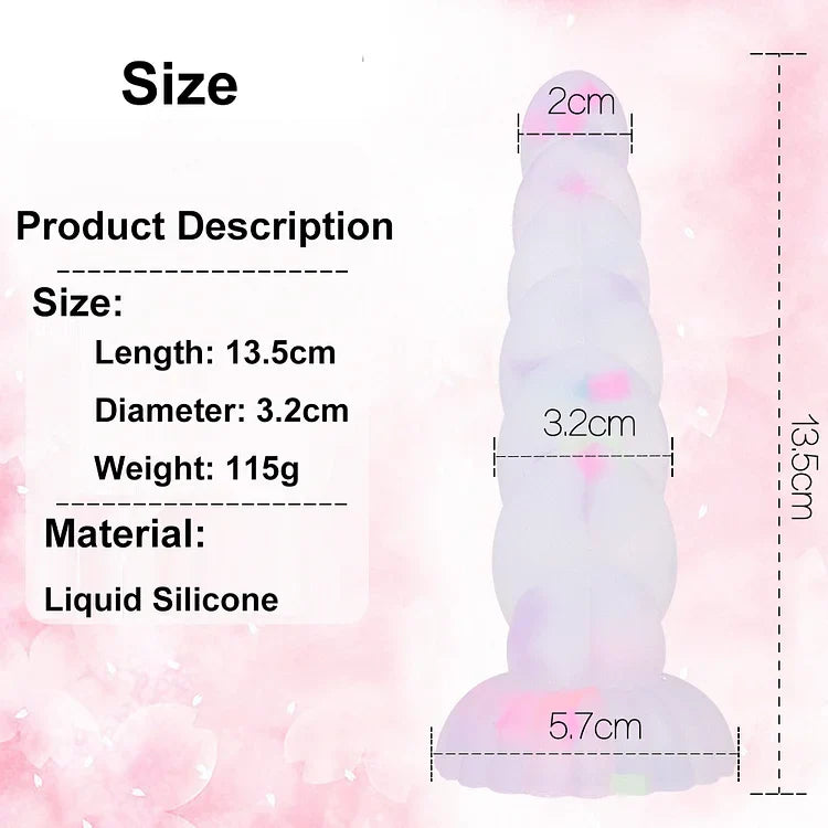 Luminous Anal Plug With Sucker Multi Color Silicone Butt Sex Toys