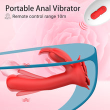 Load image into Gallery viewer, 3 In 1 Rose Butterfly Flapping Vibrator G-spot Clitoral Stimulator