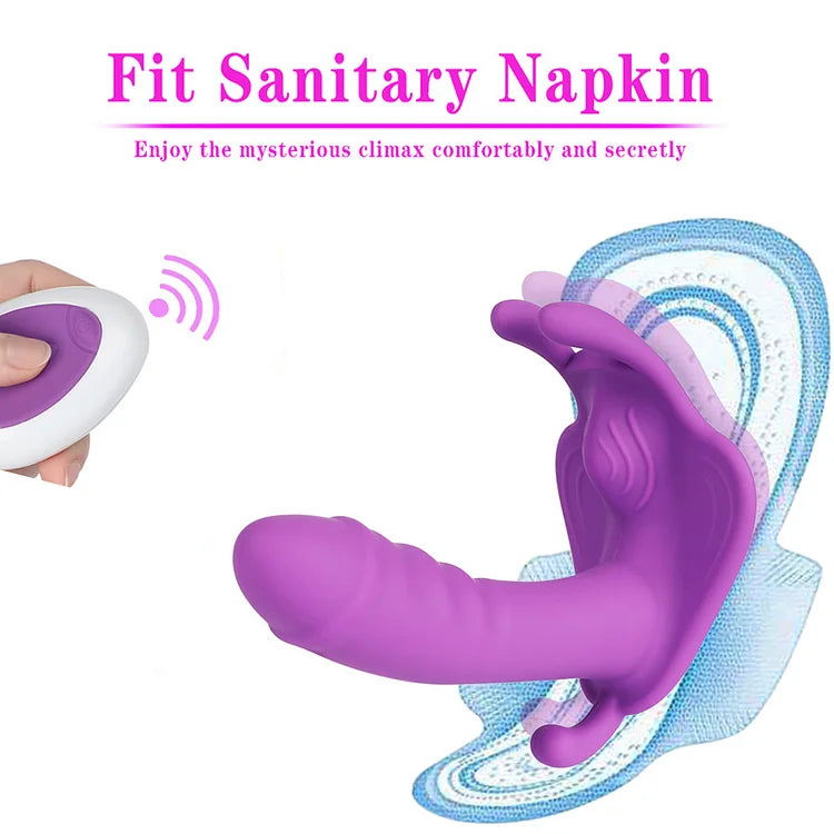 Women's Sex Toy App Wearing Butterfly Remote Control Masturbation Vibrator Egg Hopping Massager Wearing Penis