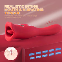 Load image into Gallery viewer, Eva - Biting Mouth Vibrating Tongue Clit Stimulator G-spot Vibrator