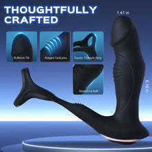 Load image into Gallery viewer, Kaleb - Remote Control Vibrating &amp; Tapping Prostate Massager With Triangle Cock Ring