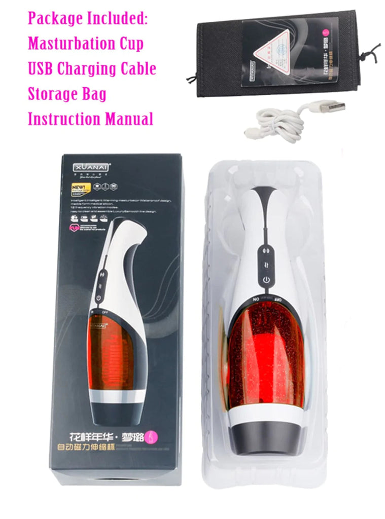 Real Automatic Stroker Heating Moaning Waterproof Masturbator for Small Penis