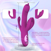 Load image into Gallery viewer, Trident 4-in-1 Heating Telescopic Swinging Tongue-licking Vibrator