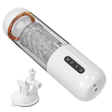 Load image into Gallery viewer, Platinum Warrior White 10 Telescopic Rotation 10 Suction Automatic Male Masturbation