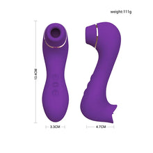 Load image into Gallery viewer, Clitoral Sucking &amp; Licking G Spot Vibrator for Double Stimulation, Clit Tongue Stimulator Vaginal Breast Nipple Massager