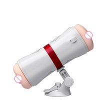 Load image into Gallery viewer, Double Hole Airplane Cup Men&#39;s Suction Plug Hands-free Vibration Clip Suction Masturbation