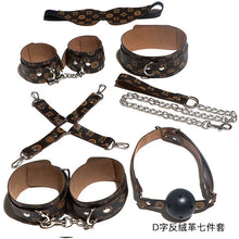 Load image into Gallery viewer, Bondage PU Leather Handcuff and Ankle Kit Gag Erotic Adult Toy SM Adult Games