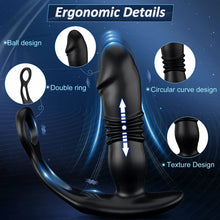 Load image into Gallery viewer, Double-ring 3-in-1 Remote-control Telescopic Vibration Prostate Massager