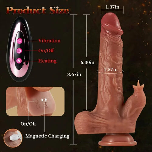 Simulation Penis Wireless Expansion F27 Tongue Licking Swing Vibration Dildo