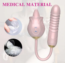 Load image into Gallery viewer, Rose New Product Manting Flower Generation 6 G-spot Tongue Lick Vibration Constant Temperature Double Headed Female Masturbation Female Sex Toy