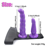 Double Penis Female Wearable Vibration Lesbian Sex Toy