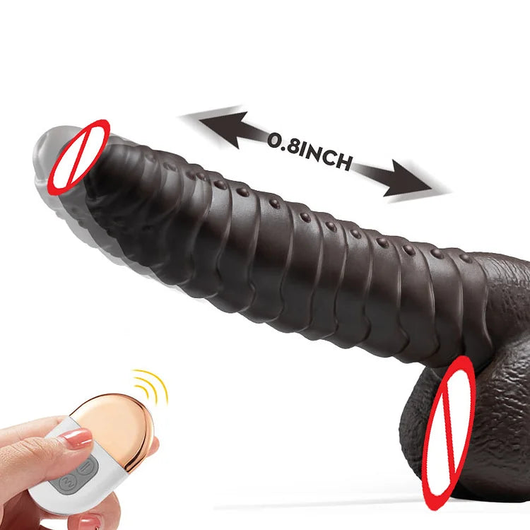 Telescopic Dildo Silicone Realistic Big Fake Penis Dildo Vibrator