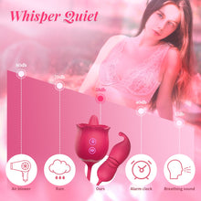 Load image into Gallery viewer, 3 In 1 Rose Toy Clit Licking Toy Dildo Tongue G Spot Clitoral Nipple Vibrator