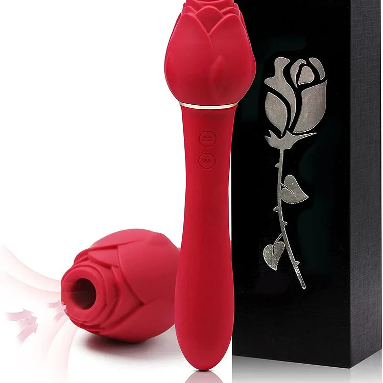 Rose Sucking G Spot Vibrator Clit Sucker Nipple Dildo Rabbit