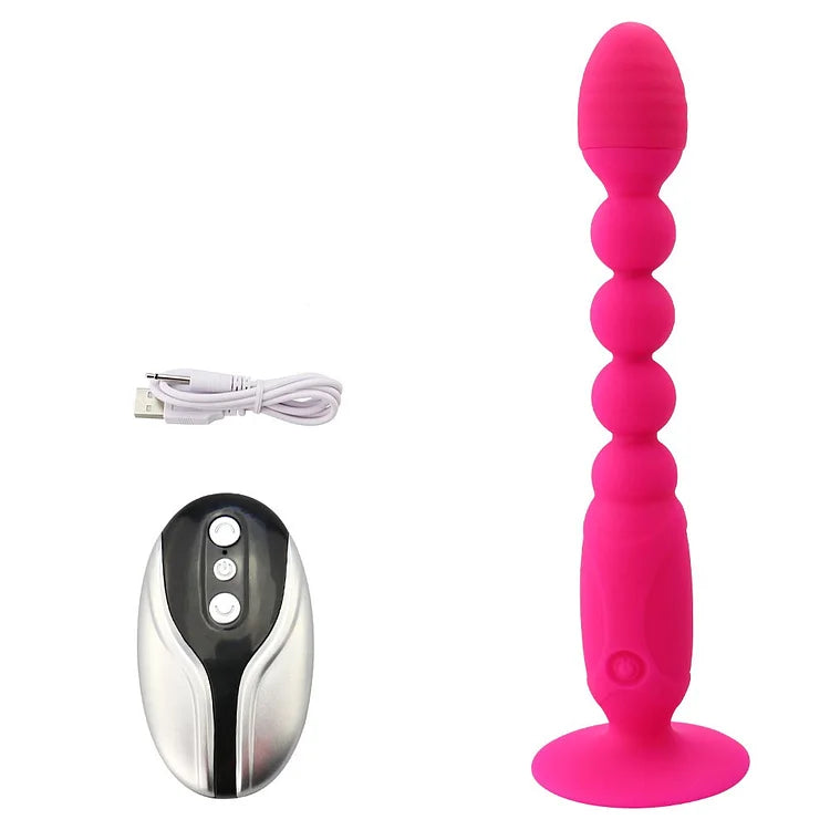 Remote Control Anal Plug Bead Butt Plug Prostate Massager Vibrator