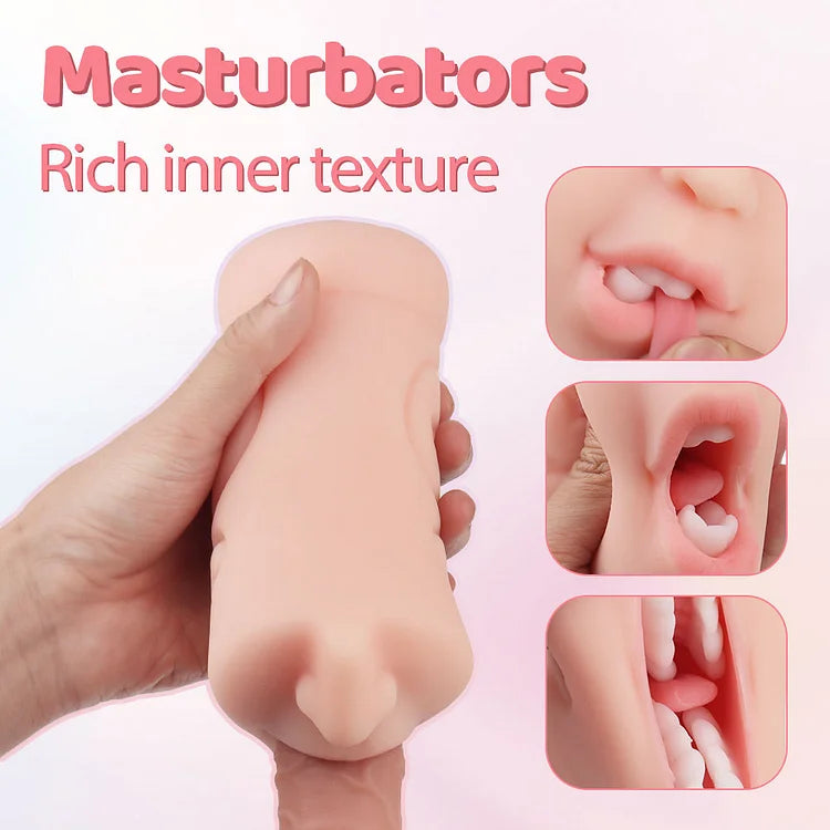 Pocket Pussy Realistic Oral Sex Male Masturbator Sex Toys For Men