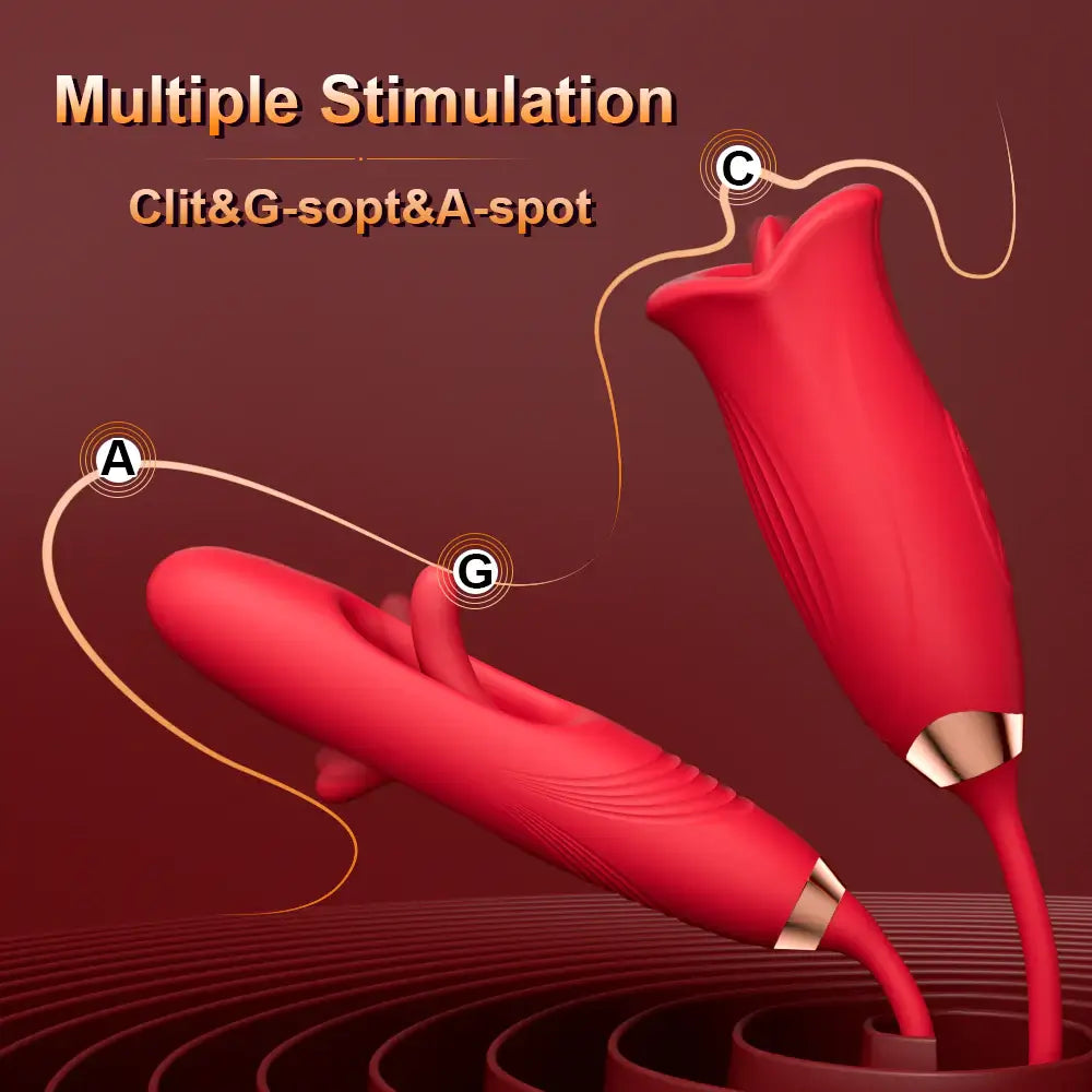 Mouth Biting and Licking Vibrator G-spot Tapping Stimulator