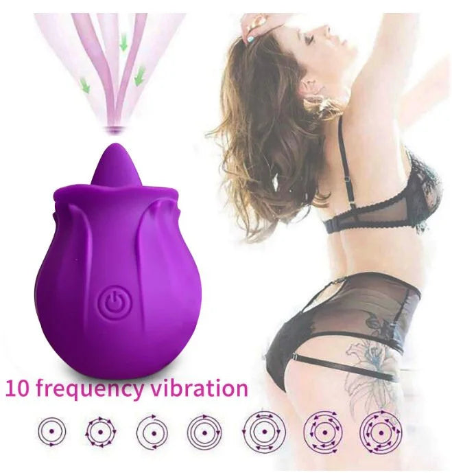 Rose Sucking Vibrator For Women Clit Sucker Vaginal Stimulate Nipple Masturbator