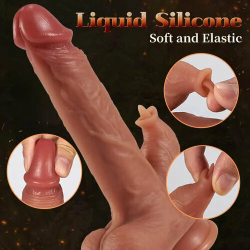 Simulation Penis Wireless Expansion F27 Tongue Licking Swing Vibration Dildo