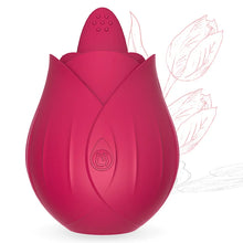 Load image into Gallery viewer, Rose Clitoral Vibrator With A Tongue For Women