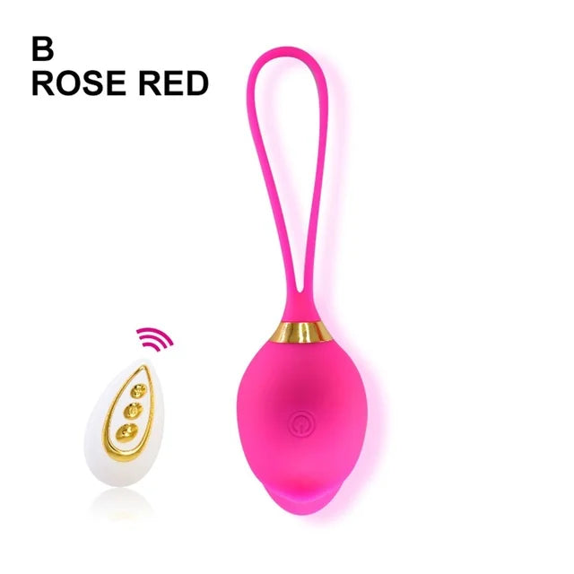 Pearlsvieb Rose Vibrators For Women Wireless Remote Control Kegel Balls Vaginal Tight Exercise Vibrating Eggs