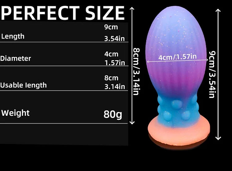 Luminous Huge Anal Plug With Suction Cup