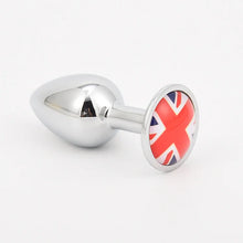 Load image into Gallery viewer, Crystal National Flag, Metal Backyard, Anal Plug