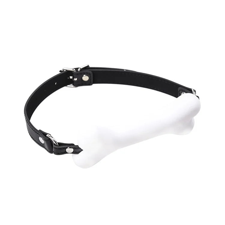 White Silicone Bone Mouth Gag