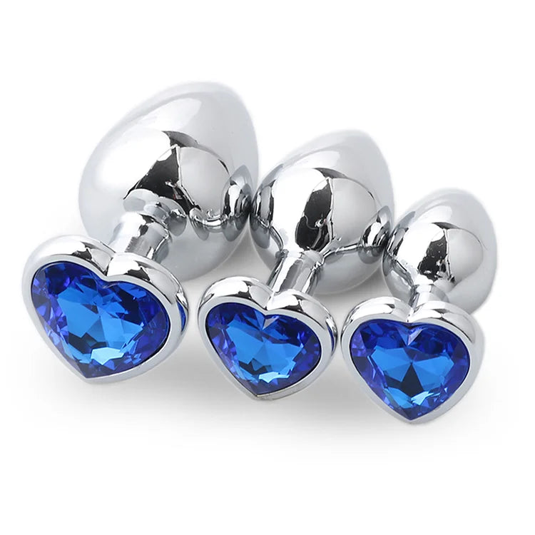 Aluminum Alloy Heart Anal Plug Smaller