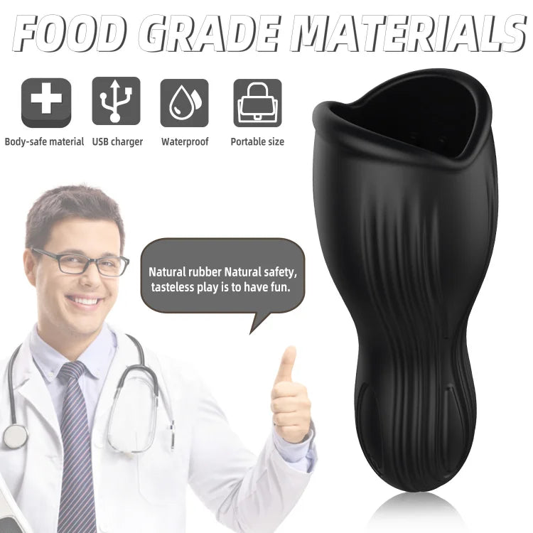 Automatic Male Masturbators Vibration Silicone Vagina Masturbation Cup