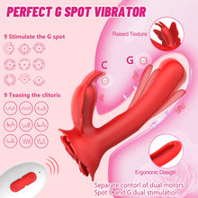 Load image into Gallery viewer, 3 In 1 Rose Butterfly Flapping Vibrator G-spot Clitoral Stimulator