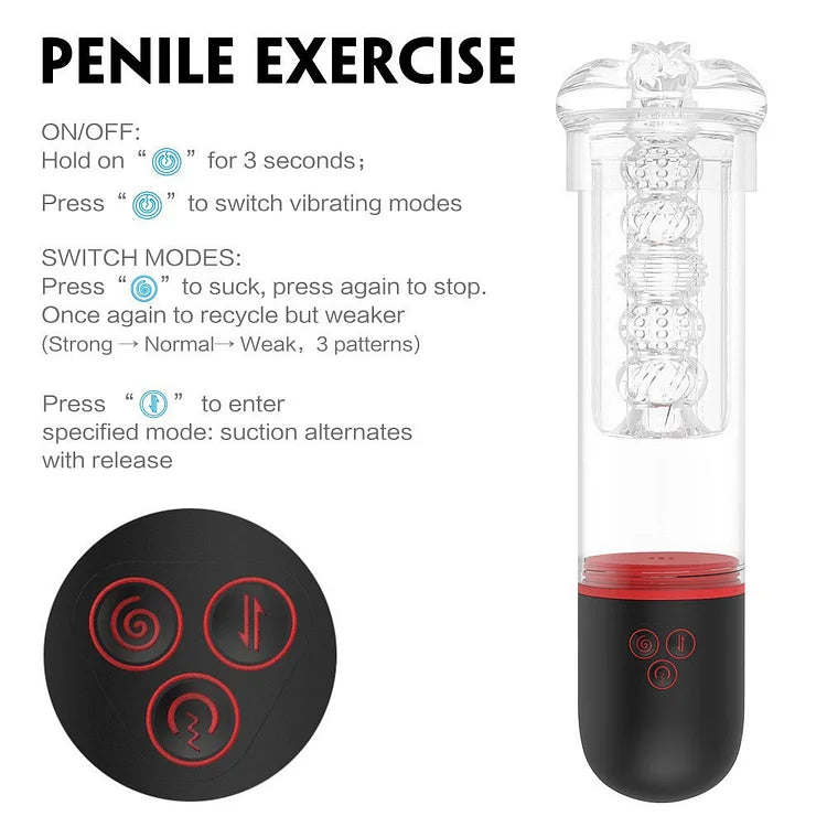 Men's Full Automatic Penis Trainer Intelligent Suction Vacuum Aircraft Cup