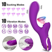 Load image into Gallery viewer, Rabbit Vibrator 10 Modes Clitoral Sucking Vibrator